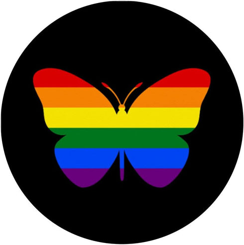 Cute Gay Pride Rainbow Flag Social Butterfly PopSockets Swappable Grip