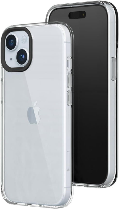 RhinoShield Crystal Clear Case for iPhone 15 | Advanced Yellowing Resistance, High Transparency, Customizable Clear Case