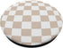 Checkerboard Swirl Tan Sand Beige PopSockets Standard PopGrip 60s 70s