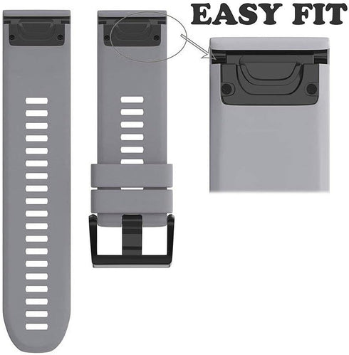 NotoCity Silicone Watch Strap Replacement for Forerunner 935, Fenix 5/5 Plus/6/6 Pro, Approach S60, Quatix 5