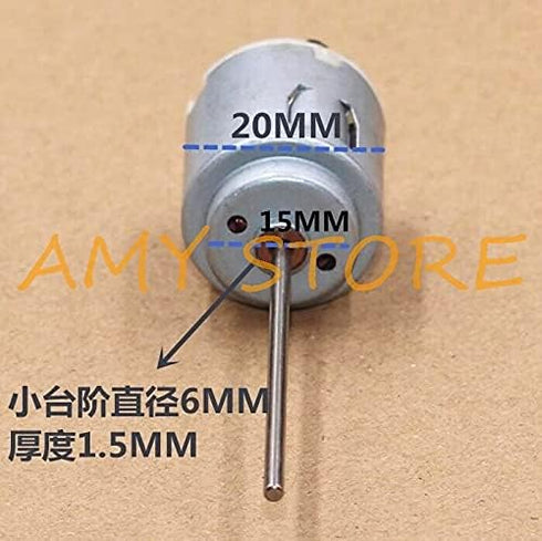 Generic 1Pc R140 46mm 12V 3000RPM 150mA 24V Electric Round Motor Long Shaft DC Max DIY Car Toy Boat Plane Car Model