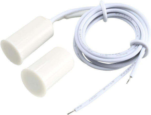 uxcell N.O. Recessed Wired Security Window Door Contact Sensor Alarm Magnetic Reed Switch White RC-33