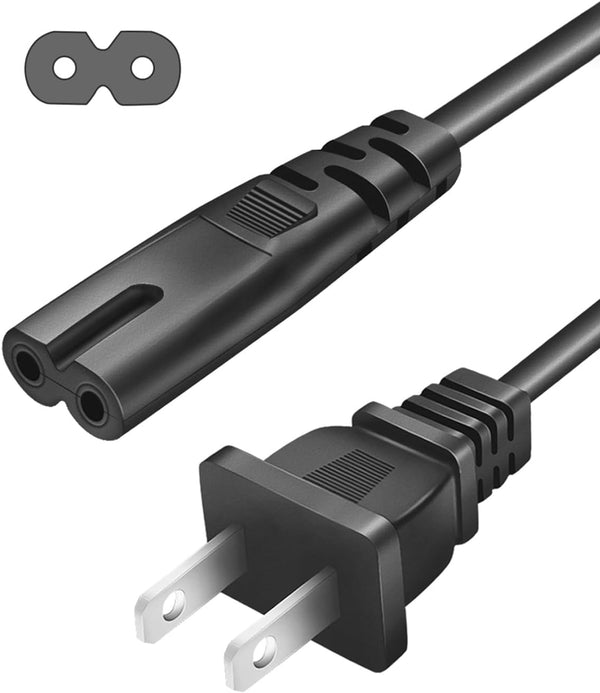 2 Prong AC Power Cord for ONN 100008736, JBL PartyBox 100 200 300 1000, ION Game Day Wireless Speaker Charger