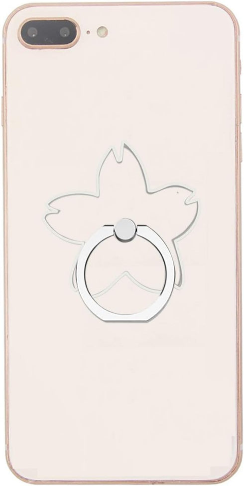 Transparent Oriental Cherry Cell Phone Ring Holder - 360 Rotation Clear Cherry Blossom Grip Stand
