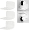 OAPRIRE White Floating Wall Shelves Set of 3 for Security Cameras, Baby Monitors, Speakers, Universal Acrylic Shelf