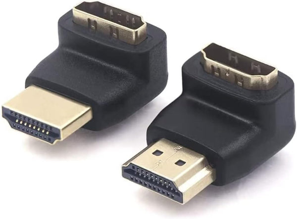 VCE HDMI 90 and 270 Degree Adapter 2-Pack, Right Angle Male to Female Connector