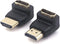 VCE HDMI 90 and 270 Degree Adapter 2-Pack, Right Angle Male to Female Connector