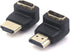 VCE HDMI 90 and 270 Degree Adapter 2-Pack, Right Angle Male to Female Connector