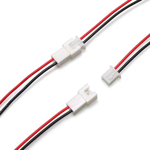 JST-XH 2.54mm 1S 2 Pin Balance Plug Lead Socket, Male and Female Connector with 22awg 10cm Silicone Wire Cables