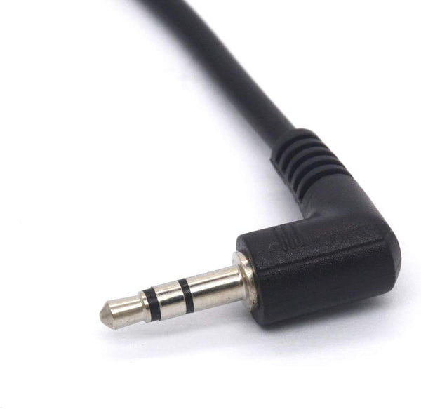 Angled 3.5 mm to Micro USB Cable Adapter, Convert Micro USB B 5 Pin Male to 3 Pole 3.5mm Male Jack Aux Audio