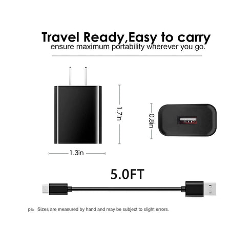 Fast USB C Wall Charger & Cable for T-Mobile REVVL 6 PRO 5G, TCL Stylus 5G, Samsung Galaxy A20, & more.