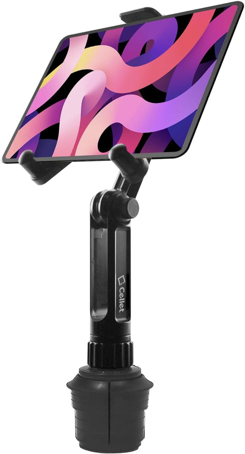 Cellet Cup Holder Tablet Mount, Car Cradle Holder Compatible for All iPad, Pro,