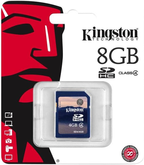 Kingston 8GB SDHC Memory Card, Class 4
