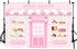 MEHOFOND 7x5ft Pink Sweet Shoppe Backdrop Dessert Parlor for Girls Birthday Photography Background Kids Party Banner