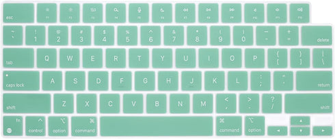 Stylish Keyboard Cover Silicone Protective Skin for MacBook Pro 14" 16" & Air 15" Clover Green
