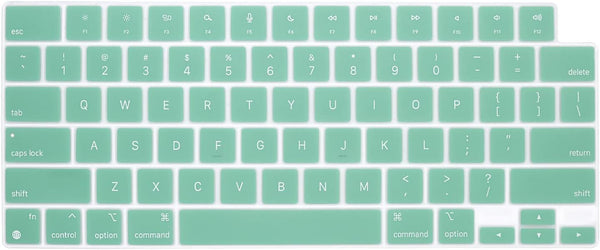 Stylish Keyboard Cover Silicone Protective Skin for MacBook Pro 14" 16" & Air 15" Clover Green