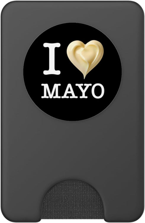 Playful Mayonnaise Designs for Mayo Enthusiasts For the unique mayonnaise lovers: 'I Love MAYO_white text PopSockets