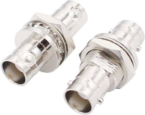 BNC Female to Female Adapter Bulkhead Connector, Coax Extension BNC Coupler for CCTV Security Camera System - 4-Pack