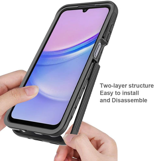 Heavy Duty Clear Case for Samsung Galaxy A16 5G - Rugged Anti-Slip Bumper, Anti-Scratch Armor Cover
