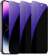 3 PCS Anti-Blue Privacy Tempered Glass Suit for iPhone 14 Pro Max, Anti-Spy Screen Protector, 9H Hardness Anti-scratch
