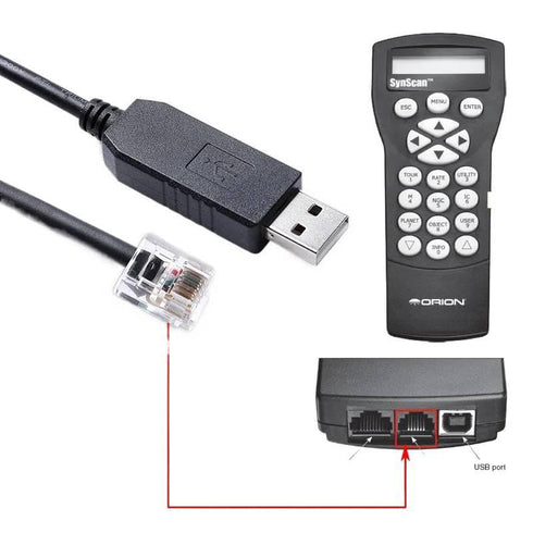 Generic PL2303 RS232 RJ12 6P6C for Synscan Goto Hand Control PC Link Cable Prolific USB to for Connecting PC and HC