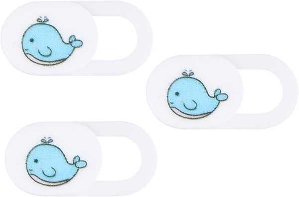 ARTIBETTER Whale Pattern Webcam Cover Slide 3 Pack Privacy Protection for Laptop
