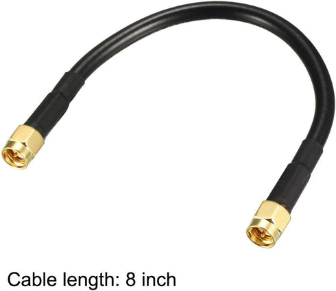 uxcell Antenna Extension Cable, SMA Male to SMA Male Coaxial Cable RG58, 50 Ohm, 8 Inch