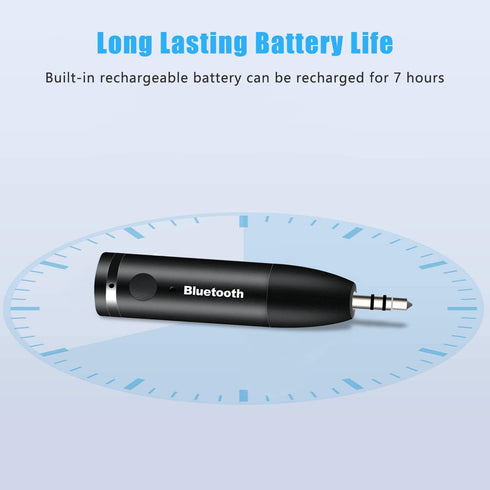 Wireless Bluetooth Aux Adapter, Mini Portable 3.5mm Bluetooth Aux Receiver for Car, Headphones, Home Stereo Music