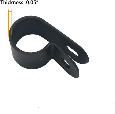 Cable Clamp R-Type Wire Clip 1/2" Nylon Screw Mounting Fastener Clips with Screws for Wire Management - 50 Pcs Cable