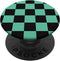 Checkered Black Green Anime Pattern PopSockets Standard PopGrip