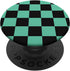 Checkered Black Green Anime Pattern PopSockets Standard PopGrip
