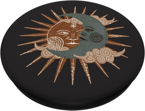 Sun and Moon Illustation Astrology PopSockets Standard PopGrip