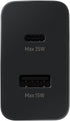 Samsung 35W 2021, Dual Port Wall Charger USB C Adapter, Super Fast Charging Block for Galaxy Phones and Devices, Cable