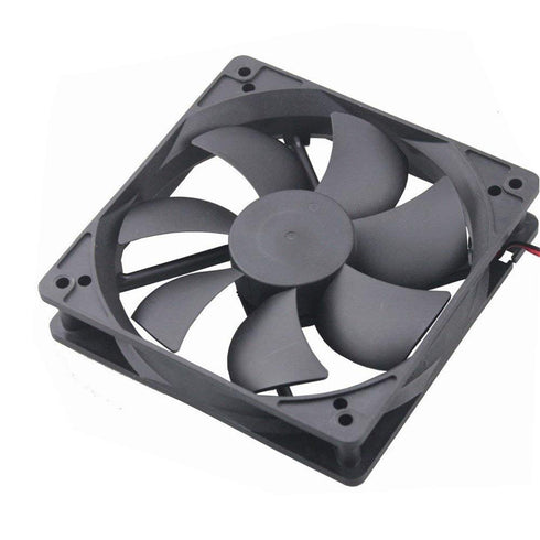 DC Cooling Fan, Brushless Computer Fan Case, 5 Inch Ball Bearing Exhaust Fan 12025 120mmx120mm x25mm (DC12V 0.33A)