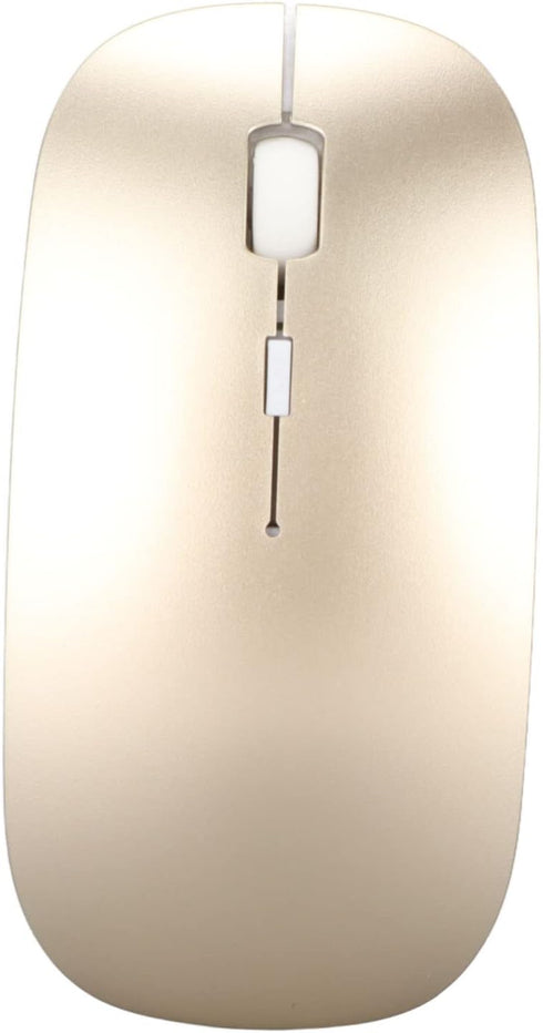Keyboard Mouse Set, 2.4G USB Thin Ergonomic Mute for Computer (Luxury Gold Color)
