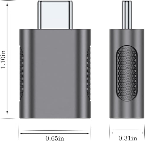 AuviPal 10Gbps USB C to USB 3.1 Adapter (4 Pack), Thunderbolt 4/3 to USB OTG Converter for iPhone, MacBook, iPad
