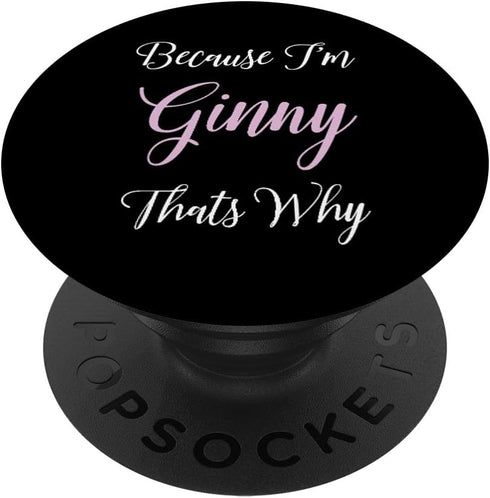 Personalized Ginny Name Cute Pink Girl PopSockets Standard PopGrip
