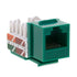 Cat5e Keystone Ethernet Wall Jack Punch Down UTP, 45-Degree Slim Profile Speed Termination, Green 45 Angled (5 Pack)