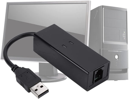 RJ11 to USB Adapter, Fax Modem USB Windows 10, External Dial Up Voice Fax Data Modem for Win7/Win8/Win10