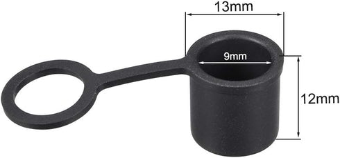 uxcell 5pcs BNC Silicone Protectors Cap Port Cover - Anti Dust Black