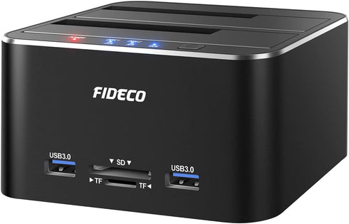 FIDECO Hard Drive Docking Station, USB 3.0 SATA to HDD Docking Station for 2.5 & 3.5 inch SATA HDD/SSD