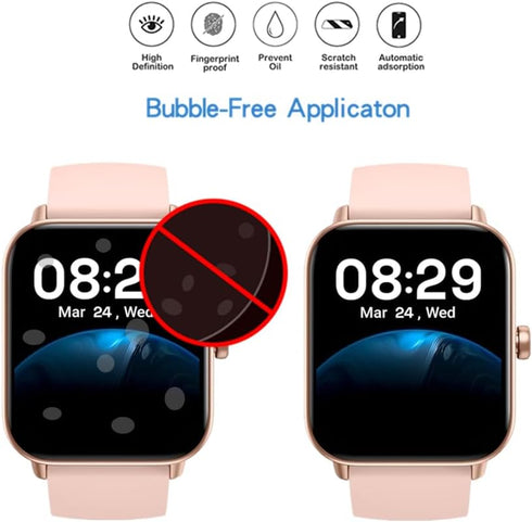 Screen Protector Compatible for ENOMIR Smart watch IDW19, 3D Full Screen Coverage PMMA Protective Film for IDW19 1.8 Inches Smartwatch (3 PCS)