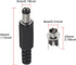 AITRIP 20 Pairs 40PCS DC Power Supply Jack Socket Female Panel Mount Connector with DIY Male Solder Adapter