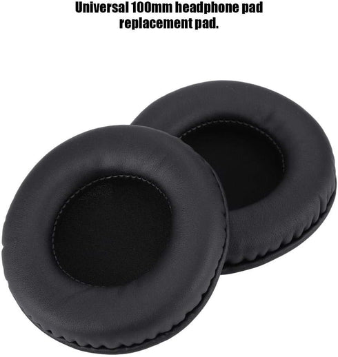 V BESTLIFE 1 Pair Universal 100mm Headphone Pad Replacement, Soft Foam Cushion Noise Reduction Cover, Black