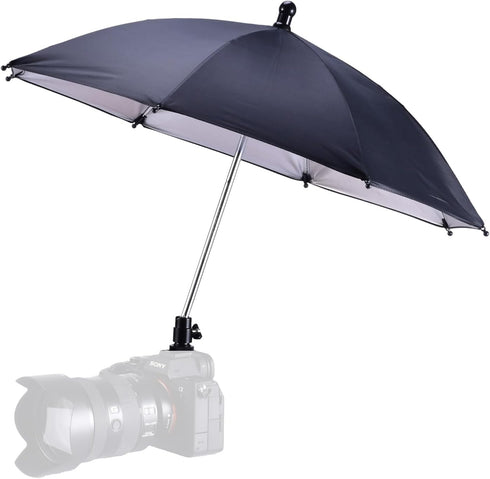 CamRebel DSLR Mirrorless Camera Hot Shoe Umbrella Rain Cover Protector Sunshade (Black)