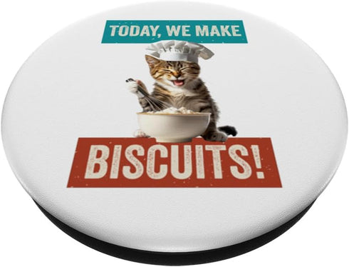 Cat Make Biscuits Funny Cat Baker PopSockets Standard PopGrip for Cat Owners