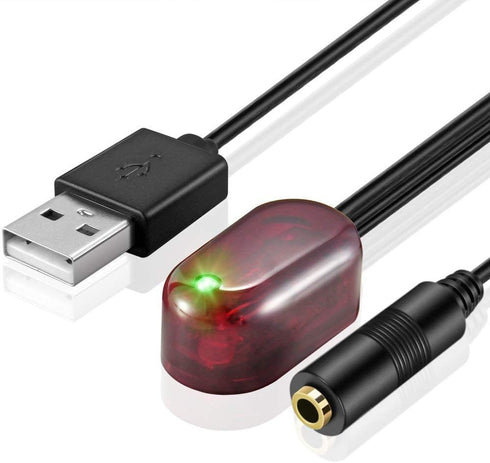 IR Repeater Hidden Infrared Remote Extender System, 1 Receiver 4 Emitters Control Kit, USB Adapter for Amplifier, Cable