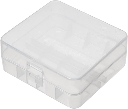 Heyiarbeit Battery Storage Case Holder Box - Clear Color for 2 26650 Batteries (2 Pack)