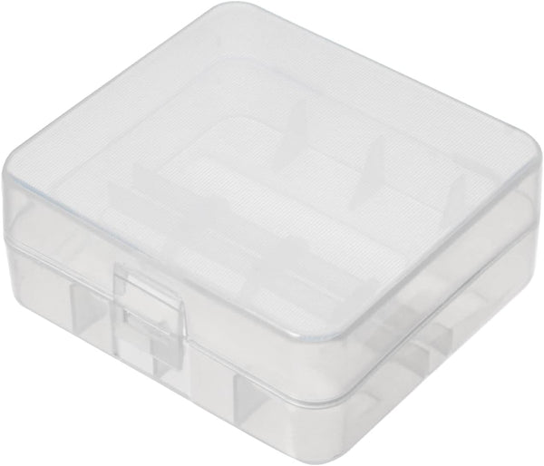 Heyiarbeit Battery Storage Case Holder Box - Clear Color for 2 26650 Batteries (2 Pack)