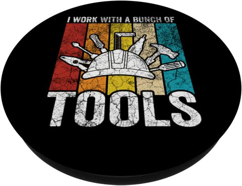 I Work with a Bunch of Tools, Craftsman Concrete Building PopSockets Swappable PopGrip
